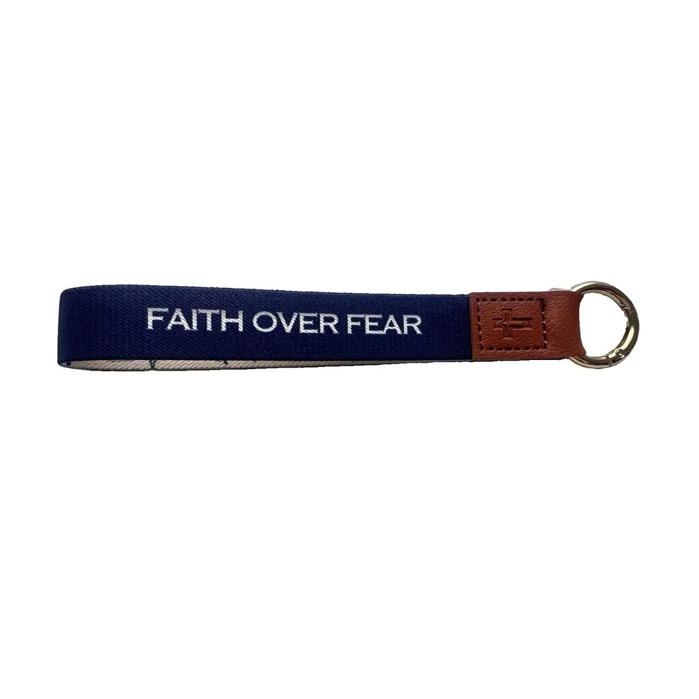Keyring Faith Over Fear Keychain Inspirational Religious Collectible Accessory